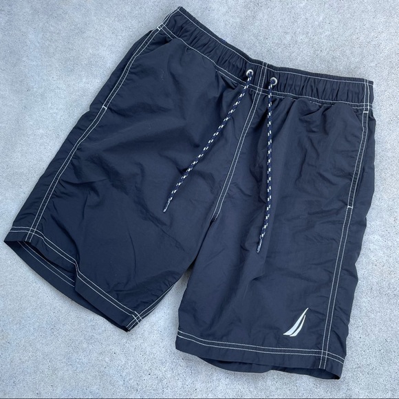 Nautica vintage black bathing suit/ swim shorts - size M - Picture 2 of 6